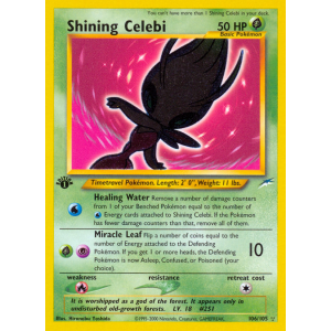 Rare Shining Shining Celebi 106/105 Pokemon TCG Neo Neo Destiny