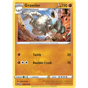 Graveler 68/159 Pokemon TCG Sword & Shield Crown Zenith