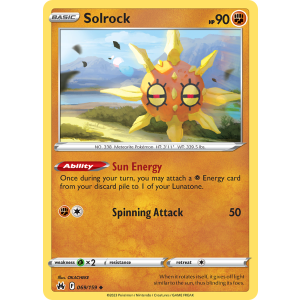 Solrock 69/159 Pokemon TCG Sword & Shield Crown Zenith