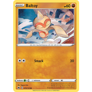 Baltoy 70/159 Pokemon TCG Sword & Shield Crown Zenith