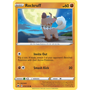 Rockruff 73/159 Pokemon TCG Sword & Shield Crown Zenith