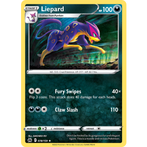 Liepard 78/159 Pokemon TCG Sword & Shield Crown Zenith