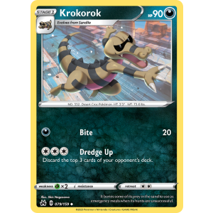 Krokorok 79/159 Pokemon TCG Sword & Shield Crown Zenith