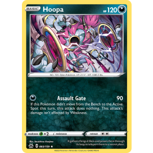 Rare Holo Hoopa 83/159 Pokemon TCG Sword & Shield Crown Zenith