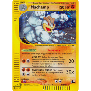 Rare Holo Machamp H15/144 Pokemon TCG E-Card Skyridge