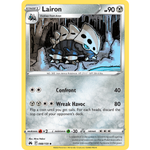 Lairon 88/159 Pokemon TCG Sword & Shield Crown Zenith