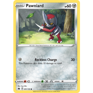 Pawniard 91/159 Pokemon TCG Sword & Shield Crown Zenith