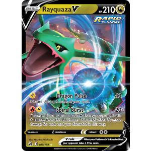 Rare Holo V Rayquaza V 100/159 Pokemon TCG Sword & Shield Crown Zenith