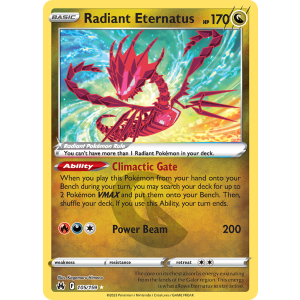 Radiant Rare Radiant Eternatus 105/159 Pokemon TCG Sword & Shield Crown Zenith