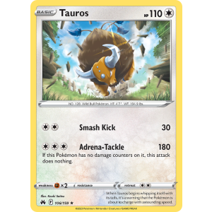 Tauros 106/159 Pokemon TCG Sword & Shield Crown Zenith