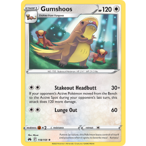 Gumshoos 118/159 Pokemon TCG Sword & Shield Crown Zenith