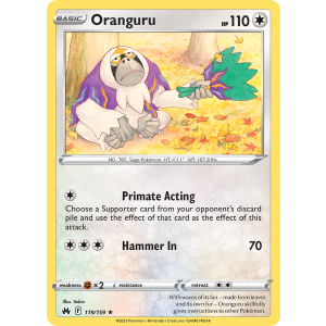 Oranguru 119/159 Pokemon TCG Sword & Shield Crown Zenith