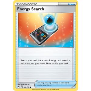 Energy Search 128/159 Pokemon TCG Sword & Shield Crown Zenith