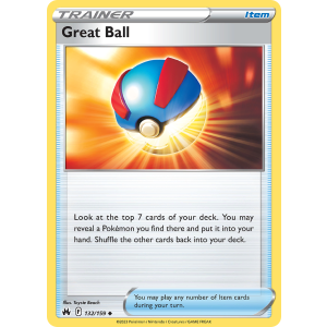 Great Ball 132/159 Pokemon TCG Sword & Shield Crown Zenith