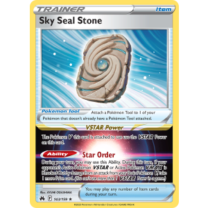 Rare Holo Sky Seal Stone 143/159 Pokemon TCG Sword & Shield Crown Zenith