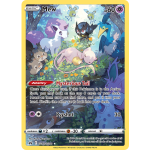 Trainer Gallery Rare Holo Mew GG10/70 Pokemon TCG Sword & Shield Crown Zenith Galarian Gallery