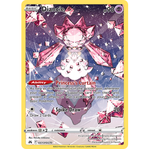 Trainer Gallery Rare Holo Diancie GG13/70 Pokemon TCG Sword & Shield Crown Zenith Galarian Gallery