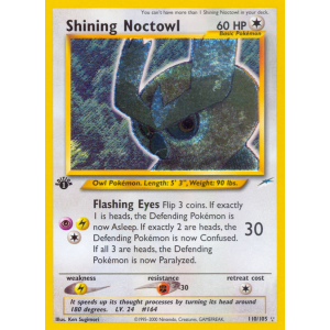 Rare Shining Shining Noctowl 110/105 Pokemon TCG Neo Neo Destiny