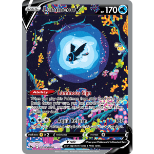 Rare Holo V Lumineon V GG39/70 Pokemon TCG Sword & Shield Crown Zenith Galarian Gallery