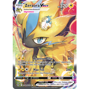 Rare Holo VMAX Zeraora VMAX GG42/70 Pokemon TCG Sword & Shield Crown Zenith Galarian Gallery