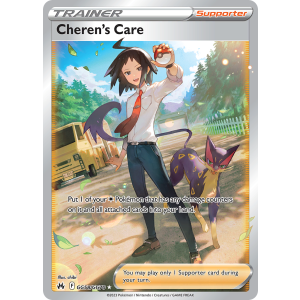 Rare Ultra Cheren's Care GG58/70 Pokemon TCG Sword & Shield Crown Zenith Galarian Gallery