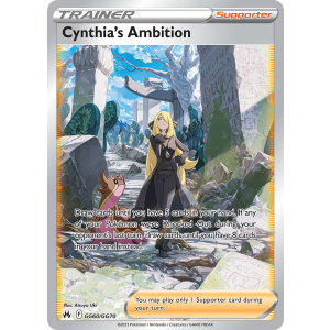 Rare Ultra Cynthia's Ambition GG60/70 Pokemon TCG Sword & Shield Crown Zenith Galarian Gallery