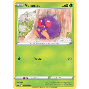 Venonat 1/195 Pokemon TCG Sword & Shield Silver Tempest