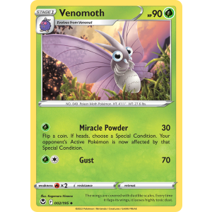 Venomoth 2/195 Pokemon TCG Sword & Shield Silver Tempest