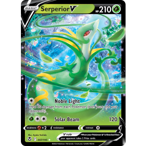 Rare Holo V Serperior V 7/195 Pokemon TCG Sword & Shield Silver Tempest