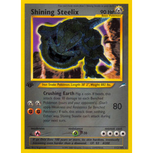 Rare Shining Shining Steelix 112/105 Pokemon TCG Neo Neo Destiny