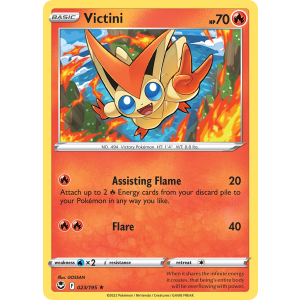 Victini 23/195 Pokemon TCG Sword & Shield Silver Tempest