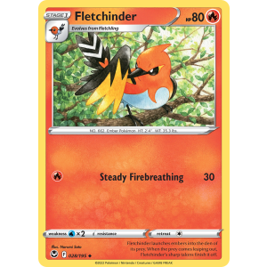 Fletchinder 28/195 Pokemon TCG Sword & Shield Silver Tempest