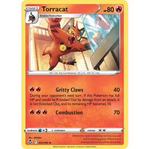 Torracat 31/195 Pokemon TCG Sword & Shield Silver Tempest