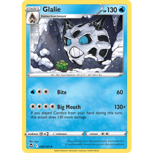 Glalie 42/195 Pokemon TCG Sword & Shield Silver Tempest