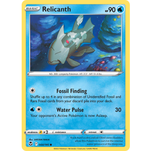 Relicanth 44/195 Pokemon TCG Sword & Shield Silver Tempest