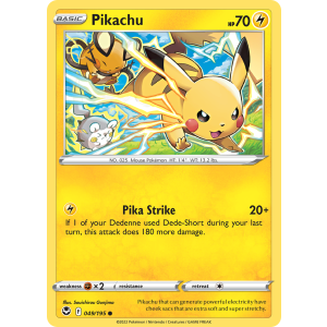 Pikachu 49/195 Pokemon TCG Sword & Shield Silver Tempest