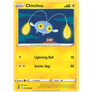 Chinchou 51/195 Pokemon TCG Sword & Shield Silver Tempest