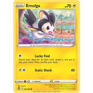 Emolga 54/195 Pokemon TCG Sword & Shield Silver Tempest