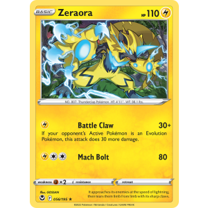 Zeraora 56/195 Pokemon TCG Sword & Shield Silver Tempest