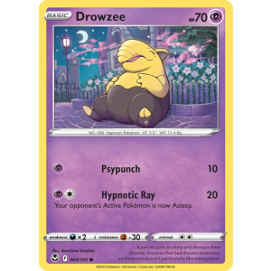 Drowzee 60/195 Pokemon TCG Sword & Shield Silver Tempest