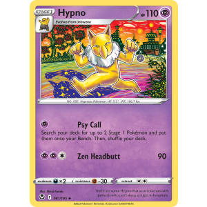 Hypno 61/195 Pokemon TCG Sword & Shield Silver Tempest