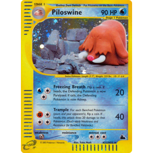 Rare Holo Piloswine H22/144 Pokemon TCG E-Card Skyridge