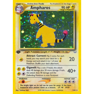 Rare Holo Ampharos 1/64 Pokemon TCG Neo Neo Revelation