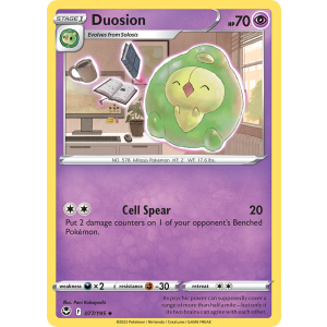 Duosion 77/195 Pokemon TCG Sword & Shield Silver Tempest