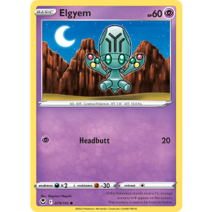 Elgyem 79/195 Pokemon TCG Sword & Shield Silver Tempest