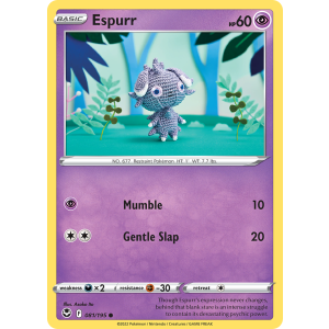 Espurr 81/195 Pokemon TCG Sword & Shield Silver Tempest