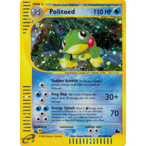 Rare Holo Politoed H23/144 Pokemon TCG E-Card Skyridge