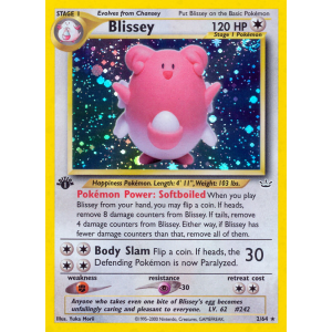 Rare Holo Blissey 2/64 Pokemon TCG Neo Neo Revelation