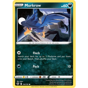 Murkrow 106/195 Pokemon TCG Sword & Shield Silver Tempest