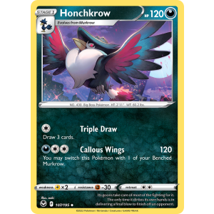 Honchkrow 107/195 Pokemon TCG Sword & Shield Silver Tempest